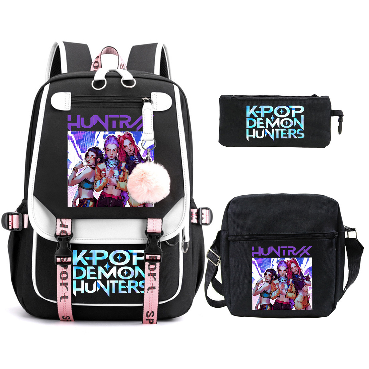 Witch Hunting Squad Printed Children's Fashion Backpack Cross border Large Capacity Casual Backpack Set for Primary and Secondary School Students Witch Hunting Squad Printed Children's Fashion Backpack Cross border Large Capacity Casual Backpack Set for Primary and Secondary School Students