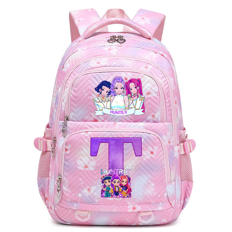 Cross border new witch hunting group letter print Korean version trendy backpack, lightweight and large capacity backpack for primary and secondary school students Cross border new witch hunting group letter print Korean version trendy backpack, lightweight and large capacity backpack for primary and secondary school students