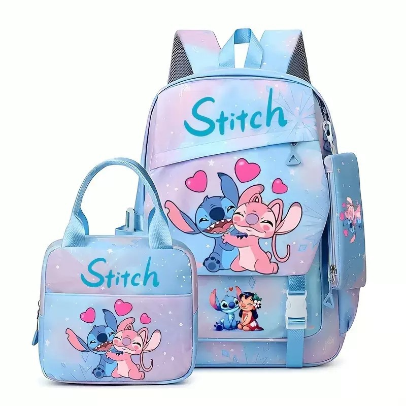 New Stitch Student Backpack for the Start of School Season, Lightweight and Load Reducing, Large Capacity Backpack for Boys and Girls in Grades 1-6 New Stitch Student Backpack for the Start of School Season, Lightweight and Load Reducing, Large Capacity Backpack for Boys and Girls in Grades 1-6