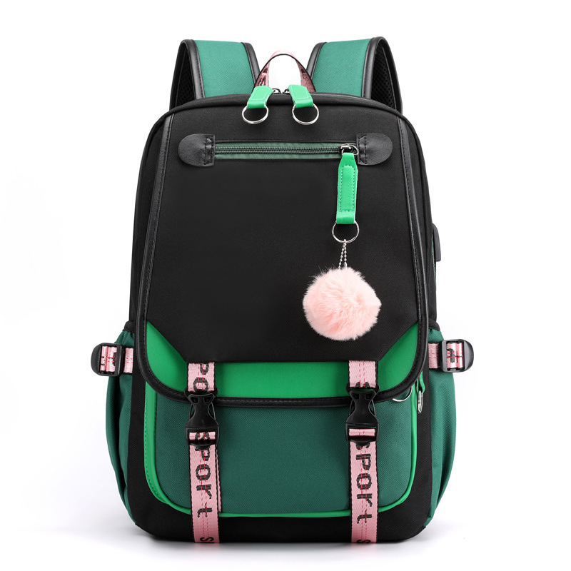Korean girl group Kim Ji soo, Kim Jenny, Park Choi young printed backpack, backpack, large capacity USB interface, student Korean girl group Kim Ji soo, Kim Jenny, Park Choi young printed backpack, backpack, large capacity USB interface, student
