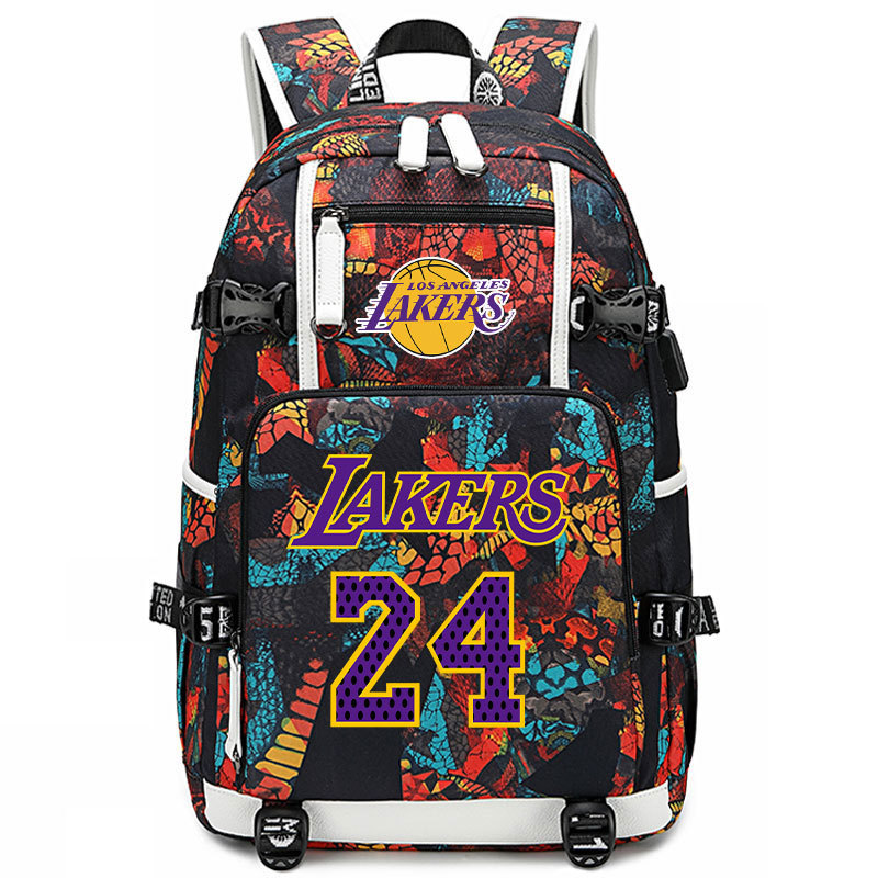Lakers' James Kobe KOBE backpack, large capacity flying man backpack, men's and women's high school basketball backpack trend Lakers' James Kobe KOBE backpack, large capacity flying man backpack, men's and women's high school basketball backpack trend