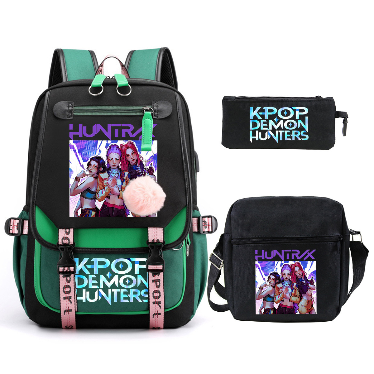 Witch Hunting Squad Printed Children's Fashion Backpack Cross border Large Capacity Casual Backpack Set for Primary and Secondary School Students Witch Hunting Squad Printed Children's Fashion Backpack Cross border Large Capacity Casual Backpack Set for Primary and Secondary School Students