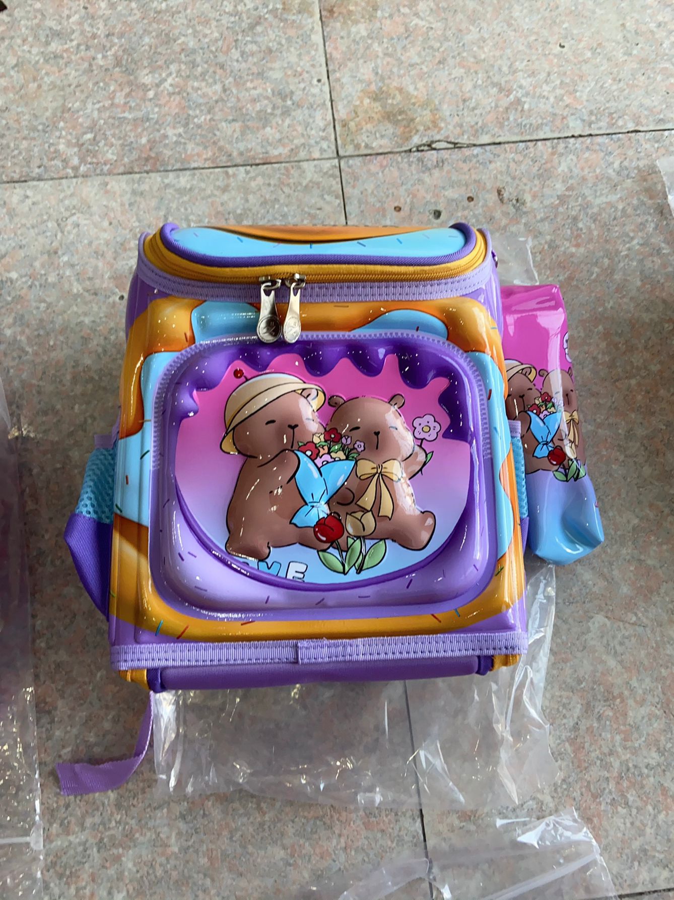 Cross border kindergarten backpack fully open shaped space bag 2.3.4 year old children's backpack two-piece set cute cartoon Cross border kindergarten backpack fully open shaped space bag 2.3.4 year old children's backpack two-piece set cute cartoon