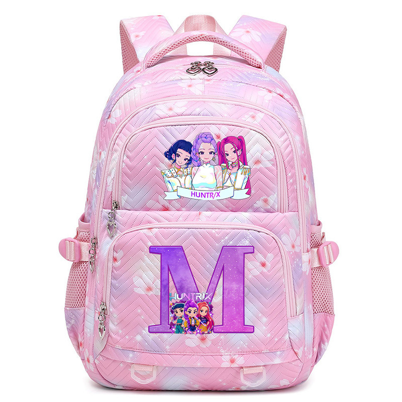 Cross border new witch hunting group letter print Korean version trendy backpack, lightweight and large capacity backpack for primary and secondary school students Cross border new witch hunting group letter print Korean version trendy backpack, lightweight and large capacity backpack for primary and secondary school students