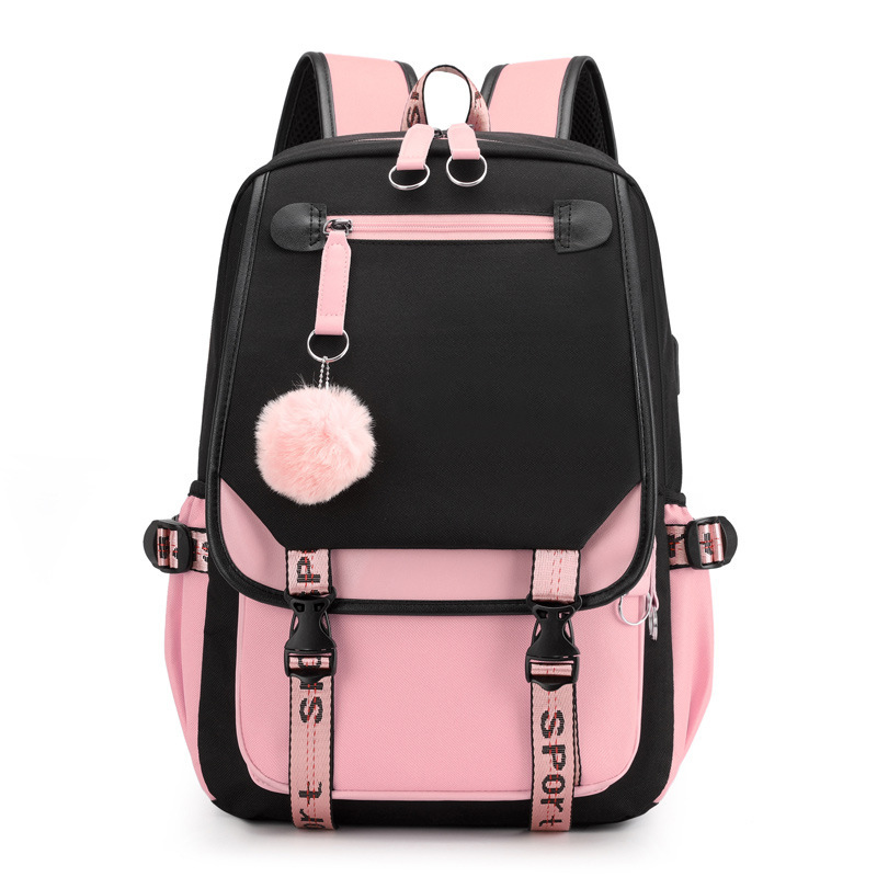 Korean girl group Kim Ji soo, Kim Jenny, Park Choi young printed backpack, backpack, large capacity USB interface, student Korean girl group Kim Ji soo, Kim Jenny, Park Choi young printed backpack, backpack, large capacity USB interface, student