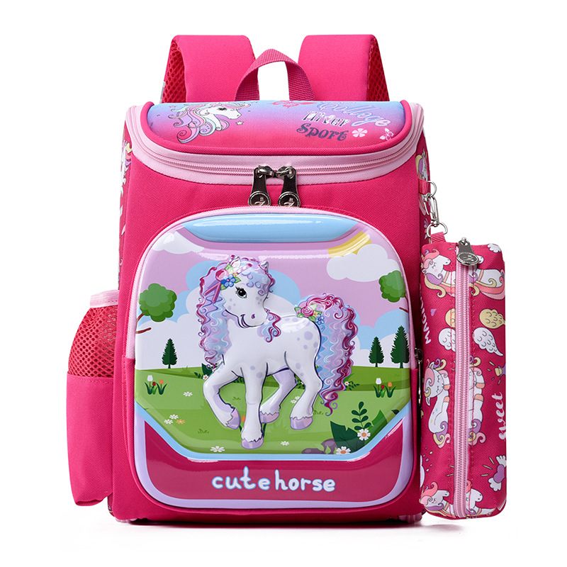 Foreign trade kindergarten backpack two-piece set with large capacity, fully open space bag for 3-6 years old, 3D hard shell cartoon backpack, direct sales Foreign trade kindergarten backpack two-piece set with large capacity, fully open space bag for 3-6 years old, 3D hard shell cartoon backpack, direct sales