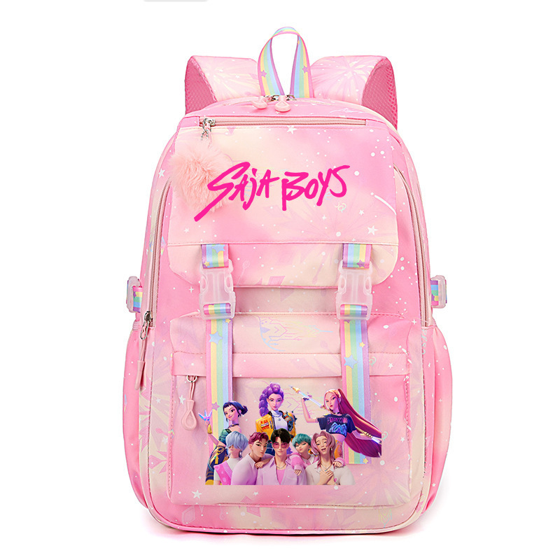 Amazon's new witch hunt printed student backpack cross-border popular cartoon KPop student backpack lightweight Amazon's new witch hunt printed student backpack cross-border popular cartoon KPop student backpack lightweight