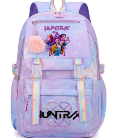 Amazon's new witch hunt printed student backpack cross-border popular cartoon KPop student backpack lightweight Amazon's new witch hunt printed student backpack cross-border popular cartoon KPop student backpack lightweight