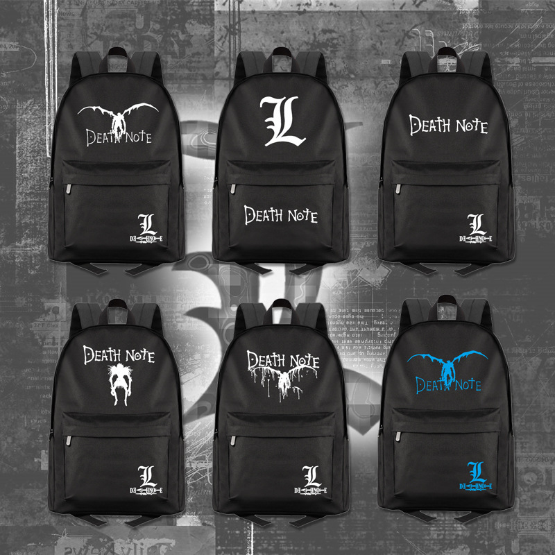 Death Note Anime Peripheral Backpack Male and Female Students Daily Backpack Computer Travel Backpack Death Note Anime Peripheral Backpack Male and Female Students Daily Backpack Computer Travel Backpack