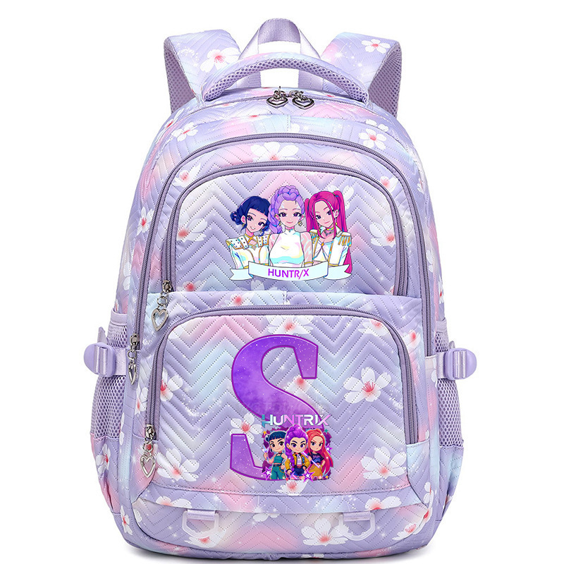 Cross border new witch hunting group letter print Korean version trendy backpack, lightweight and large capacity backpack for primary and secondary school students Cross border new witch hunting group letter print Korean version trendy backpack, lightweight and large capacity backpack for primary and secondary school students