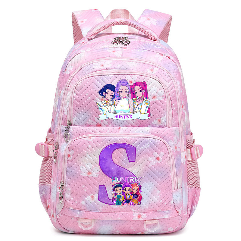 Cross border new witch hunting group letter print Korean version trendy backpack, lightweight and large capacity backpack for primary and secondary school students Cross border new witch hunting group letter print Korean version trendy backpack, lightweight and large capacity backpack for primary and secondary school students