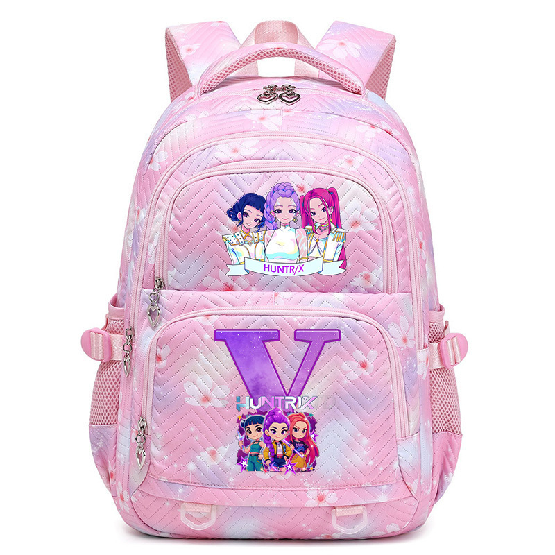 Cross border new witch hunting group letter print Korean version trendy backpack, lightweight and large capacity backpack for primary and secondary school students Cross border new witch hunting group letter print Korean version trendy backpack, lightweight and large capacity backpack for primary and secondary school students