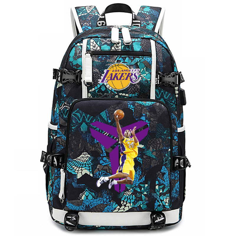 Lakers' James Kobe KOBE backpack, large capacity flying man backpack, men's and women's high school basketball backpack trend Lakers' James Kobe KOBE backpack, large capacity flying man backpack, men's and women's high school basketball backpack trend