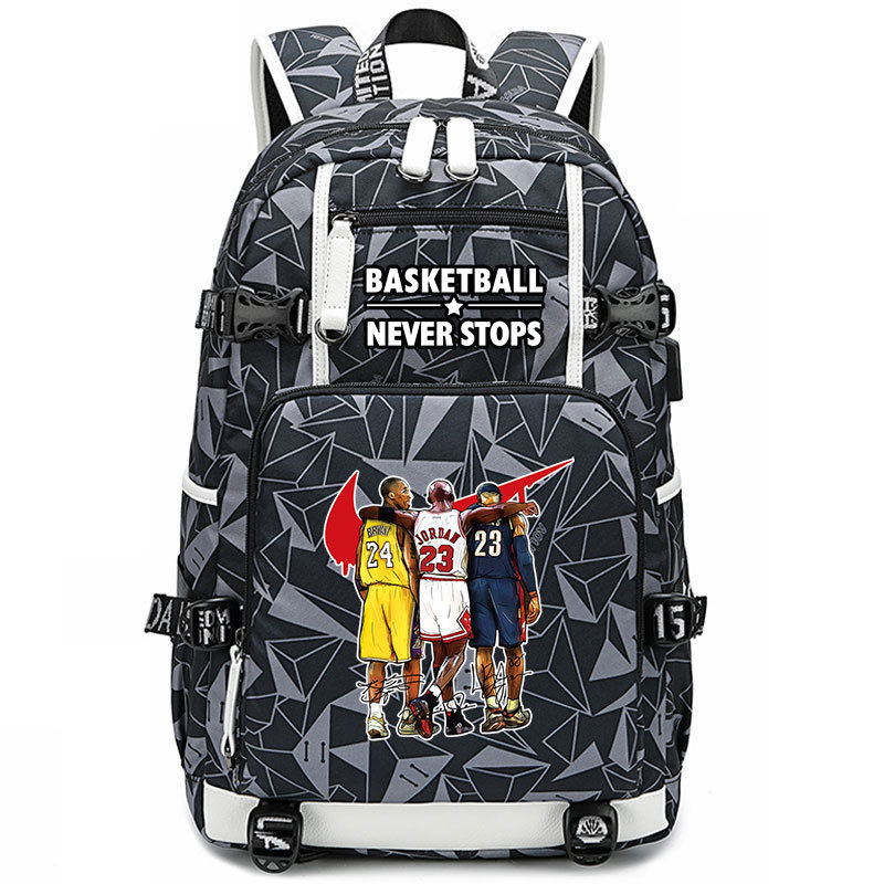 Lakers' James Kobe KOBE backpack, large capacity flying man backpack, men's and women's high school basketball backpack trend Lakers' James Kobe KOBE backpack, large capacity flying man backpack, men's and women's high school basketball backpack trend