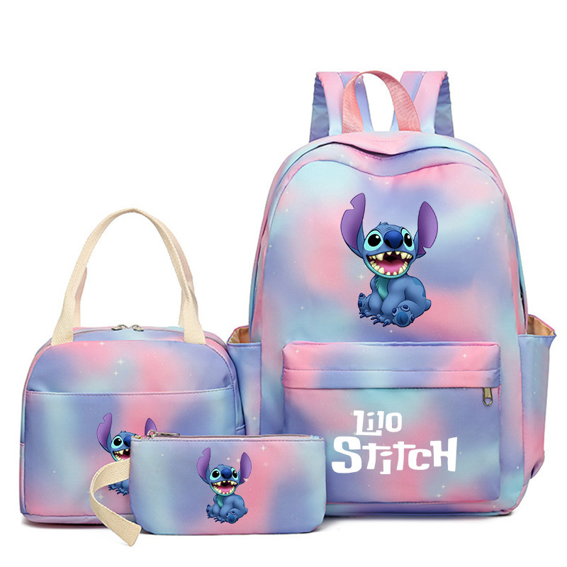 Cross border popular anime peripheral backpack, large capacity backpack for primary and secondary school students, backpack for children's meals, pencil case three piece set Cross border popular anime peripheral backpack, large capacity backpack for primary and secondary school students, backpack for children's meals, pencil case three piece set