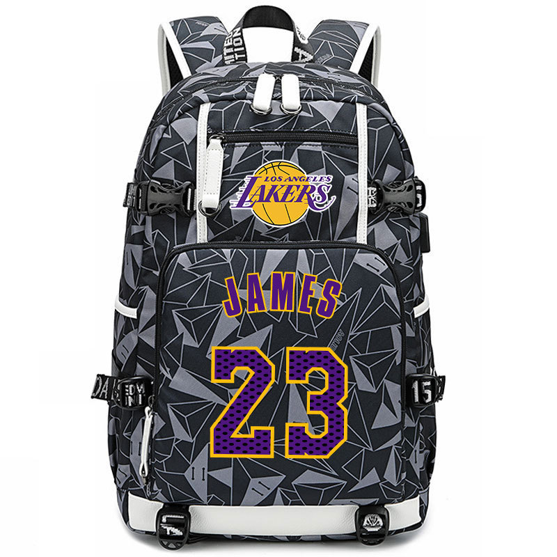 Lakers' James Kobe KOBE backpack, large capacity flying man backpack, men's and women's high school basketball backpack trend Lakers' James Kobe KOBE backpack, large capacity flying man backpack, men's and women's high school basketball backpack trend