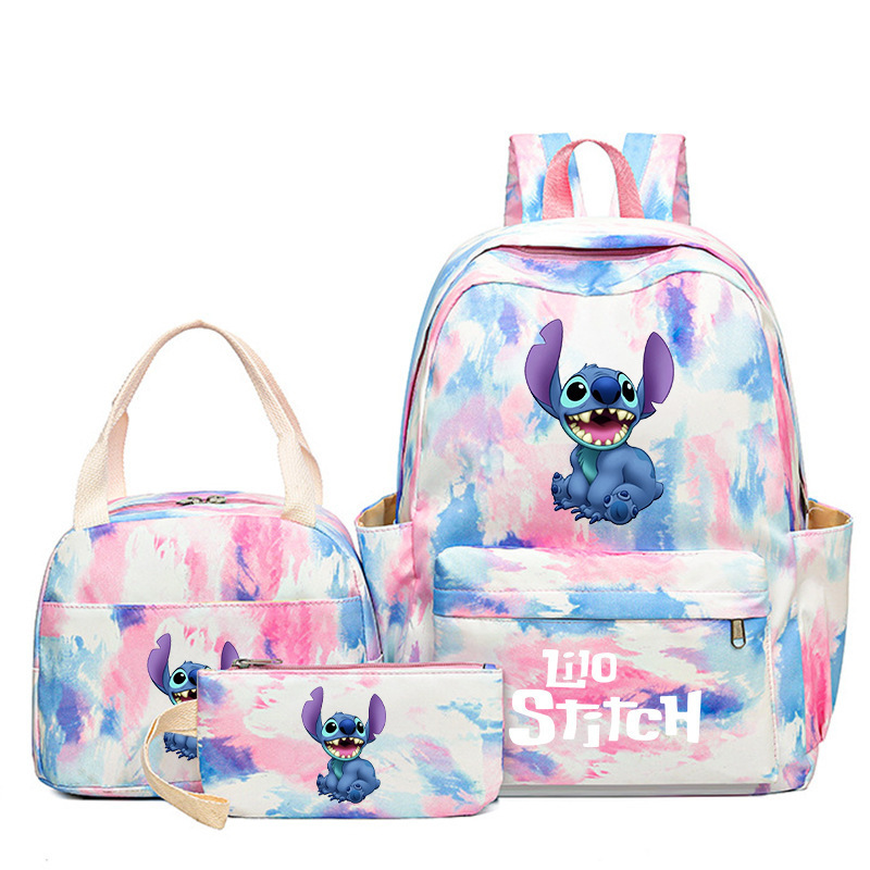 Cross border popular anime peripheral backpack, large capacity backpack for primary and secondary school students, backpack for children's meals, pencil case three piece set Cross border popular anime peripheral backpack, large capacity backpack for primary and secondary school students, backpack for children's meals, pencil case three piece set