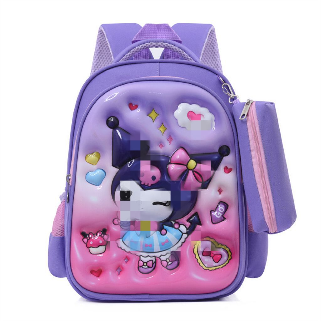Foreign trade elementary school student backpack two-piece set 3D hard shell backpack for grades 1-3, cartoon bag, cross-border backpack Foreign trade elementary school student backpack two-piece set 3D hard shell backpack for grades 1-3, cartoon bag, cross-border backpack