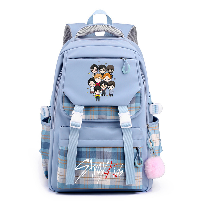Cross border Stray Kids combination peripheral printed Korean version backpack, college style casual versatile student backpack Cross border Stray Kids combination peripheral printed Korean version backpack, college style casual versatile student backpack