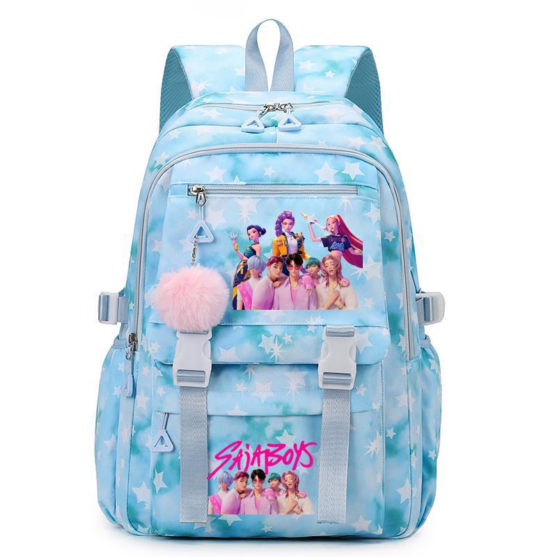 New KPOP Demon Hunters Movie Printed Backpack Student Campus Backpack New KPOP Demon Hunters Movie Printed Backpack Student Campus Backpack