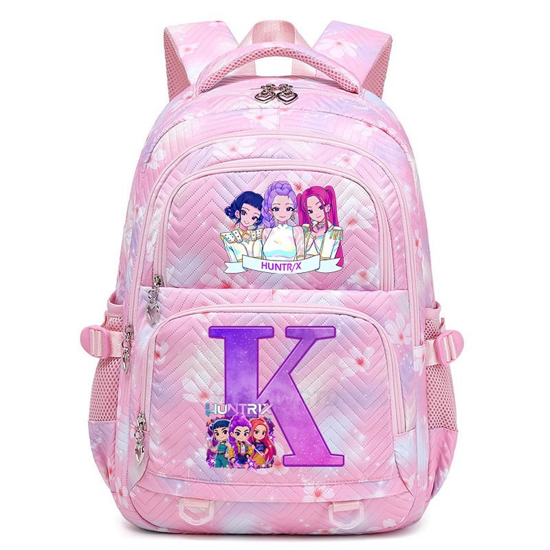 Cross border new witch hunting group letter print Korean version trendy backpack, lightweight and large capacity backpack for primary and secondary school students Cross border new witch hunting group letter print Korean version trendy backpack, lightweight and large capacity backpack for primary and secondary school students