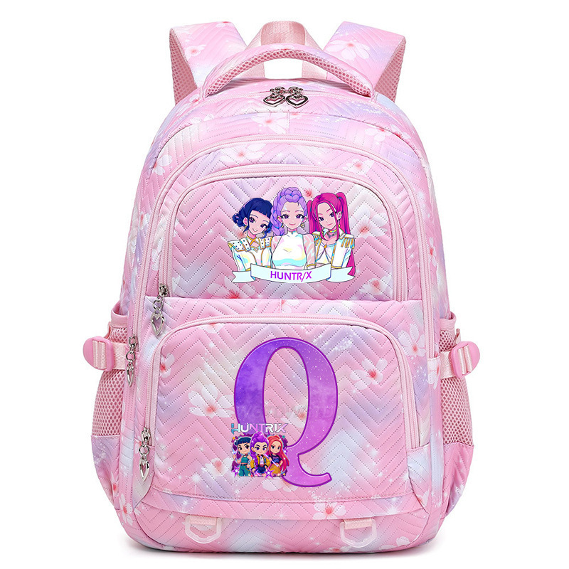 Cross border new witch hunting group letter print Korean version trendy backpack, lightweight and large capacity backpack for primary and secondary school students Cross border new witch hunting group letter print Korean version trendy backpack, lightweight and large capacity backpack for primary and secondary school students