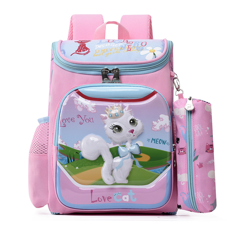 Foreign trade kindergarten backpack two-piece set with large capacity, fully open space bag for 3-6 years old, 3D hard shell cartoon backpack, direct sales Foreign trade kindergarten backpack two-piece set with large capacity, fully open space bag for 3-6 years old, 3D hard shell cartoon backpack, direct sales