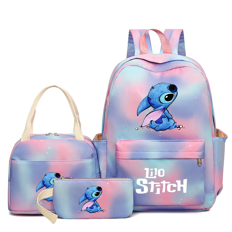 Cross border popular anime peripheral backpack, large capacity backpack for primary and secondary school students, backpack for children's meals, pencil case three piece set Cross border popular anime peripheral backpack, large capacity backpack for primary and secondary school students, backpack for children's meals, pencil case three piece set