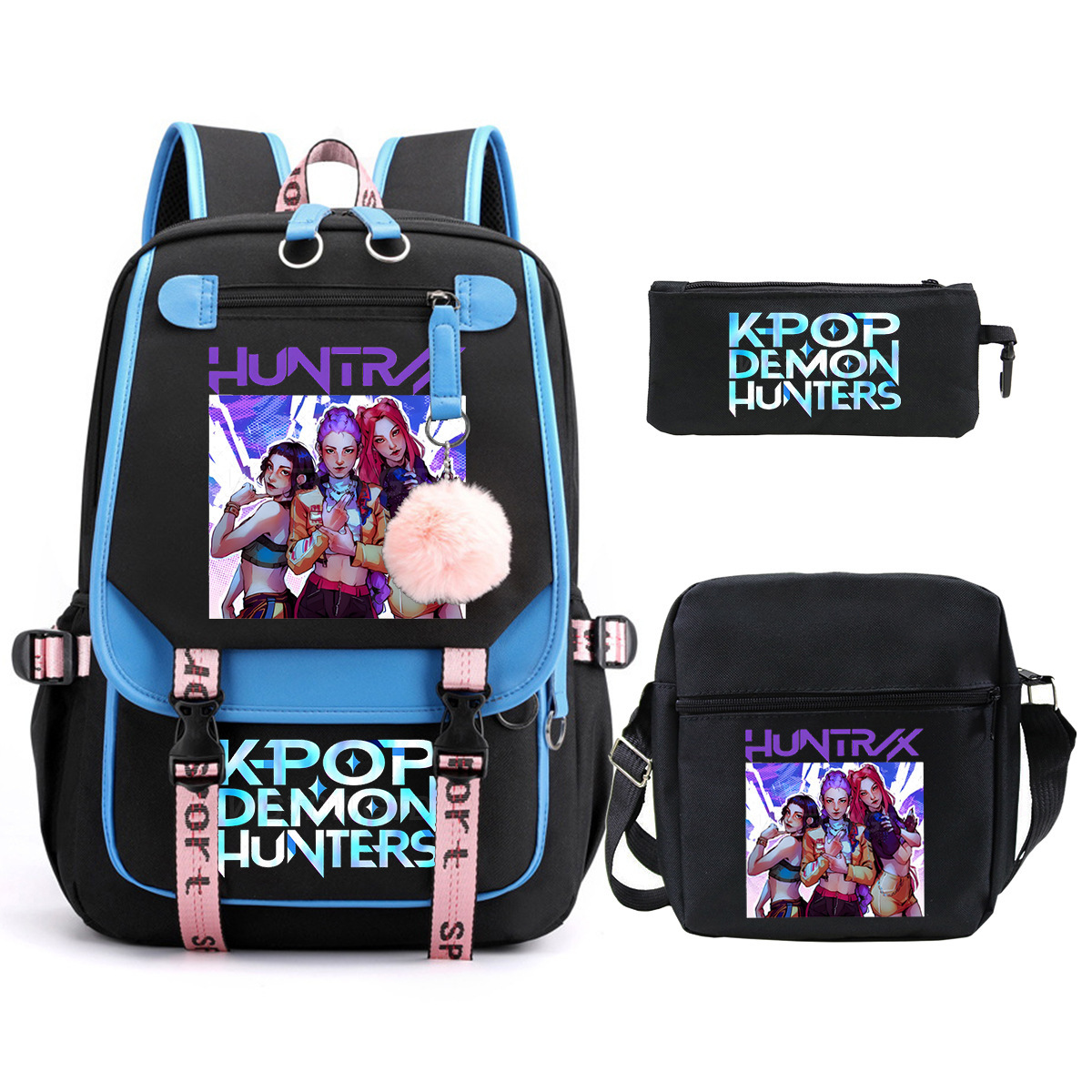 Witch Hunting Squad Printed Children's Fashion Backpack Cross border Large Capacity Casual Backpack Set for Primary and Secondary School Students Witch Hunting Squad Printed Children's Fashion Backpack Cross border Large Capacity Casual Backpack Set for Primary and Secondary School Students