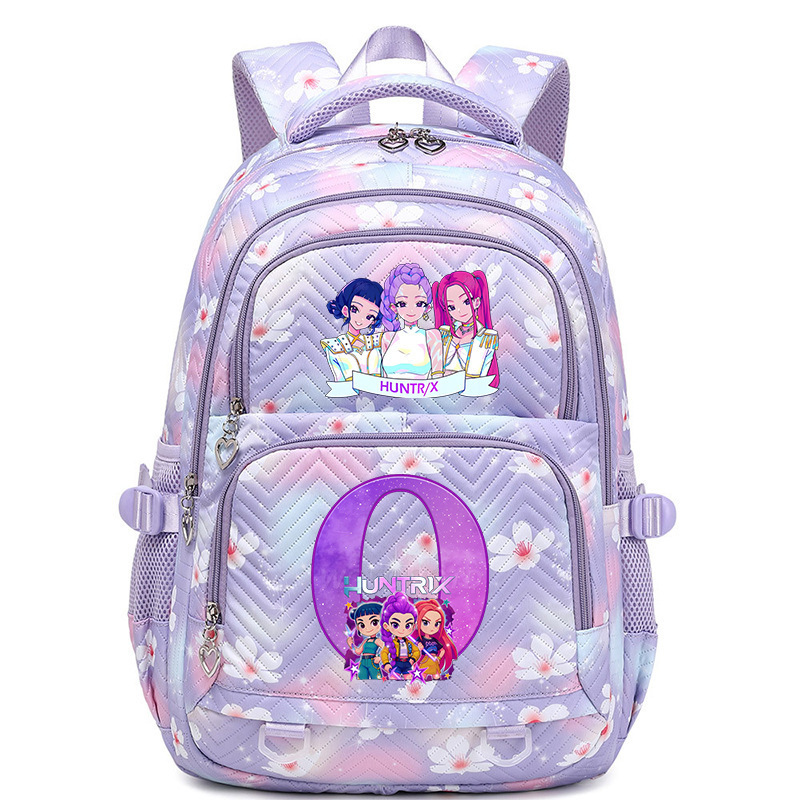 Cross border new witch hunting group letter print Korean version trendy backpack, lightweight and large capacity backpack for primary and secondary school students Cross border new witch hunting group letter print Korean version trendy backpack, lightweight and large capacity backpack for primary and secondary school students