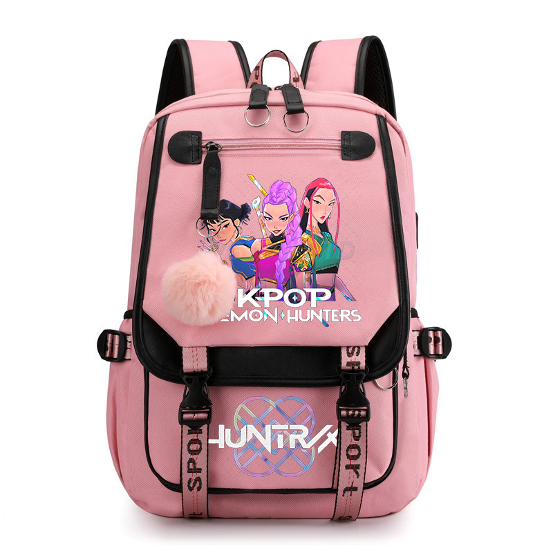 Amazon Witch Hunt Same Style Backpack Fashionable Middle and Primary School Student Color Contrasting Neutral Backpack Lightweight and Large Capacity