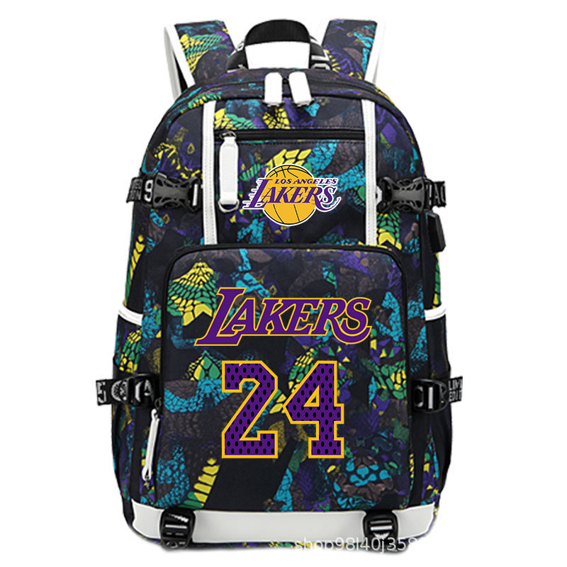 Lakers' James Kobe KOBE backpack, large capacity flying man backpack, men's and women's high school basketball backpack trend Lakers' James Kobe KOBE backpack, large capacity flying man backpack, men's and women's high school basketball backpack trend