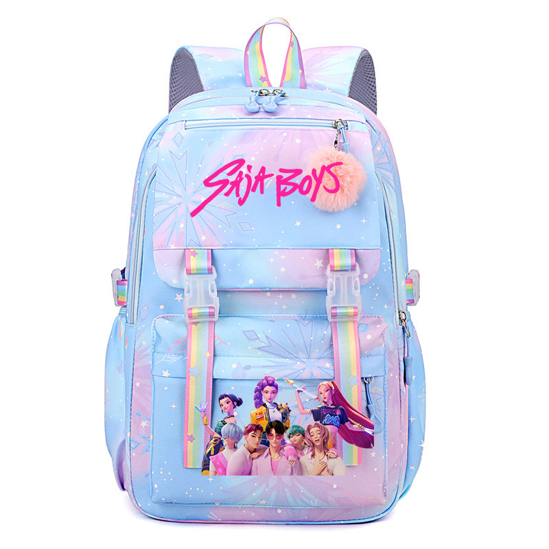 Amazon's new witch hunt printed student backpack cross-border popular cartoon KPop student backpack lightweight