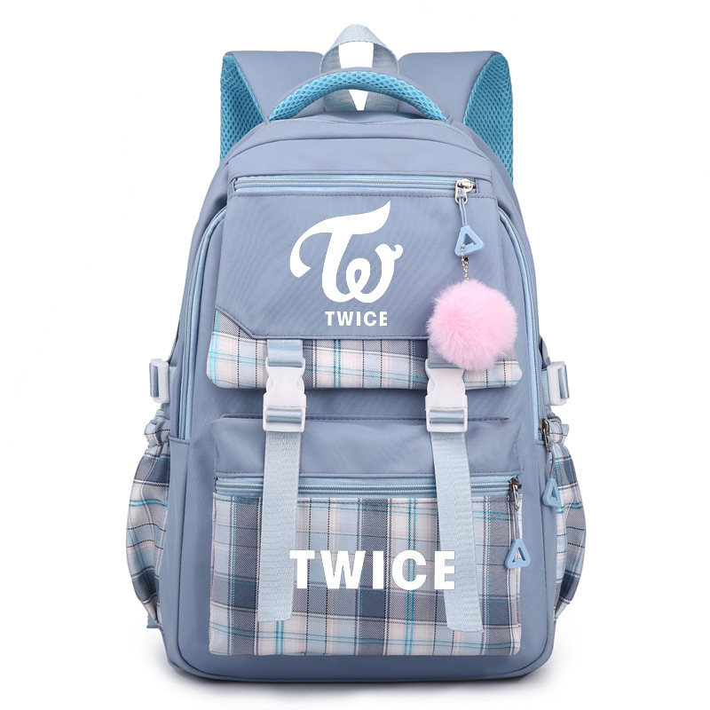 Cross border celebrity TWICE peripheral backpack for teenagers, large capacity backpack for men and women, casual travel bag Cross border celebrity TWICE peripheral backpack for teenagers, large capacity backpack for men and women, casual travel bag