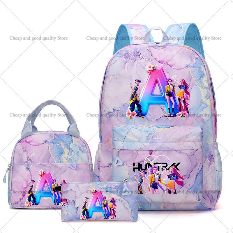 Cross border new witch hunting group backpack, elementary school school school style backpack, travel backpack three piece set
