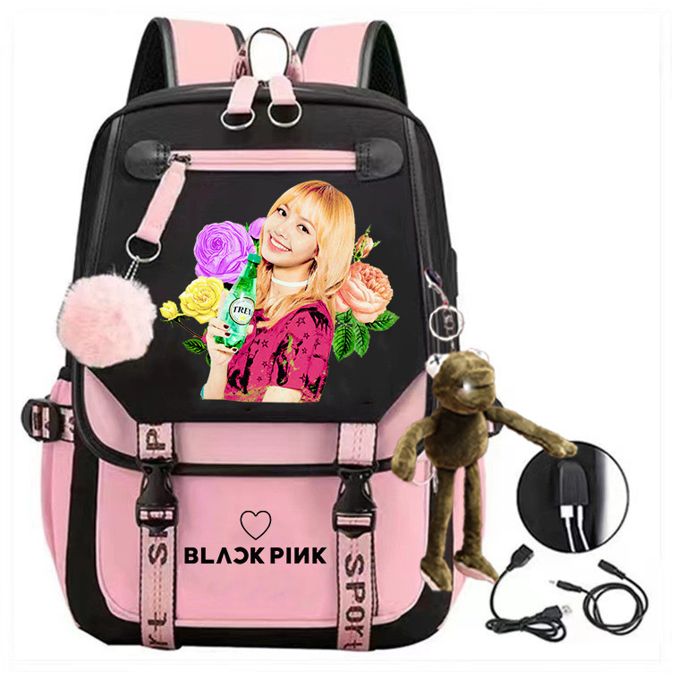 Junior high school student backpack, girls' casual simple backpack, contrasting canvas bag, multi-layer computer bag, men's bag, women's bag Junior high school student backpack, girls' casual simple backpack, contrasting canvas bag, multi-layer computer bag, men's bag, women's bag