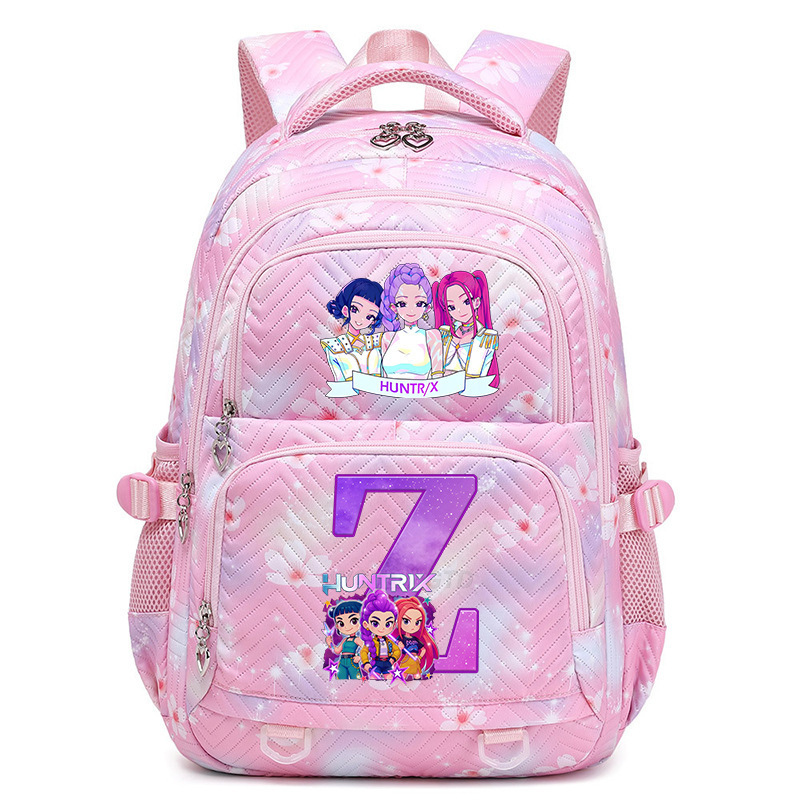 Cross border new witch hunting group letter print Korean version trendy backpack, lightweight and large capacity backpack for primary and secondary school students Cross border new witch hunting group letter print Korean version trendy backpack, lightweight and large capacity backpack for primary and secondary school students