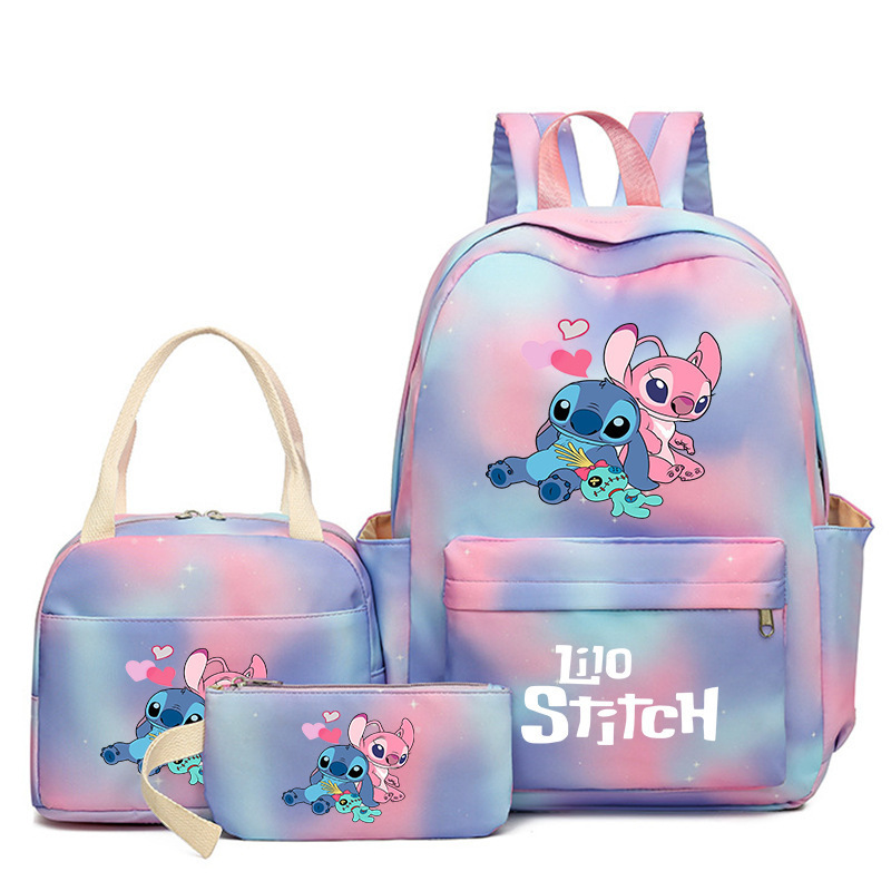 Cross border popular anime peripheral backpack, large capacity backpack for primary and secondary school students, backpack for children's meals, pencil case three piece set Cross border popular anime peripheral backpack, large capacity backpack for primary and secondary school students, backpack for children's meals, pencil case three piece set