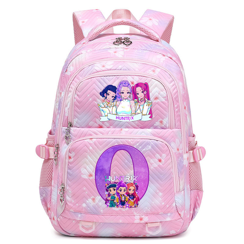 Cross border new witch hunting group letter print Korean version trendy backpack, lightweight and large capacity backpack for primary and secondary school students Cross border new witch hunting group letter print Korean version trendy backpack, lightweight and large capacity backpack for primary and secondary school students