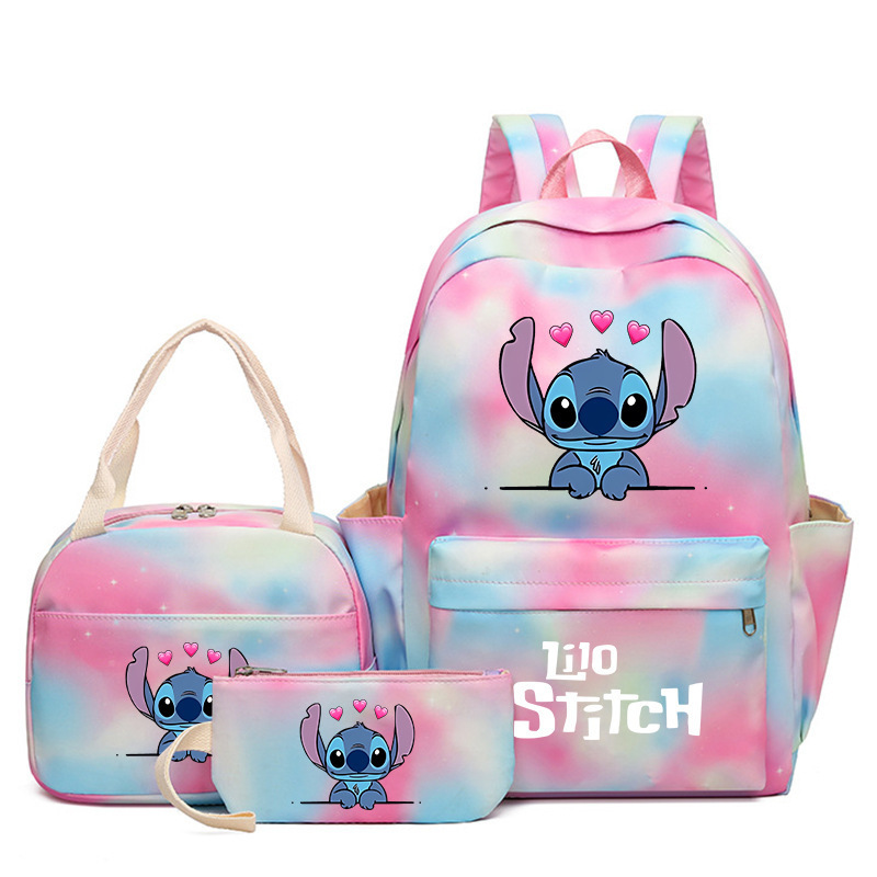 Cross border popular anime peripheral backpack, large capacity backpack for primary and secondary school students, backpack for children's meals, pencil case three piece set Cross border popular anime peripheral backpack, large capacity backpack for primary and secondary school students, backpack for children's meals, pencil case three piece set