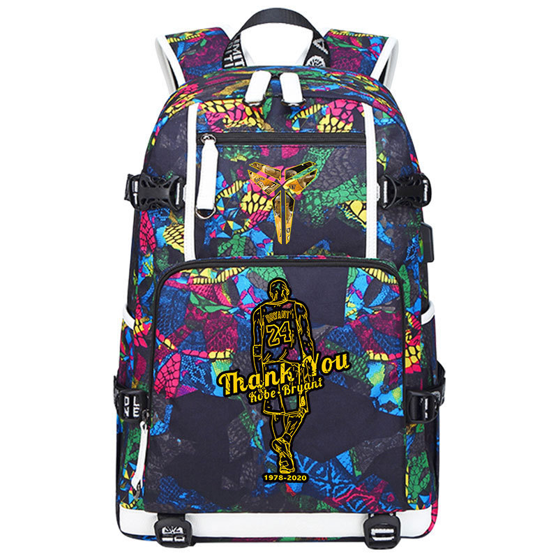 Lakers' James Kobe KOBE backpack, large capacity flying man backpack, men's and women's high school basketball backpack trend Lakers' James Kobe KOBE backpack, large capacity flying man backpack, men's and women's high school basketball backpack trend