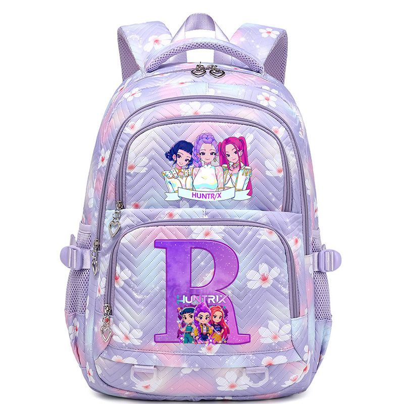 Cross border new witch hunting group letter print Korean version trendy backpack, lightweight and large capacity backpack for primary and secondary school students Cross border new witch hunting group letter print Korean version trendy backpack, lightweight and large capacity backpack for primary and secondary school students