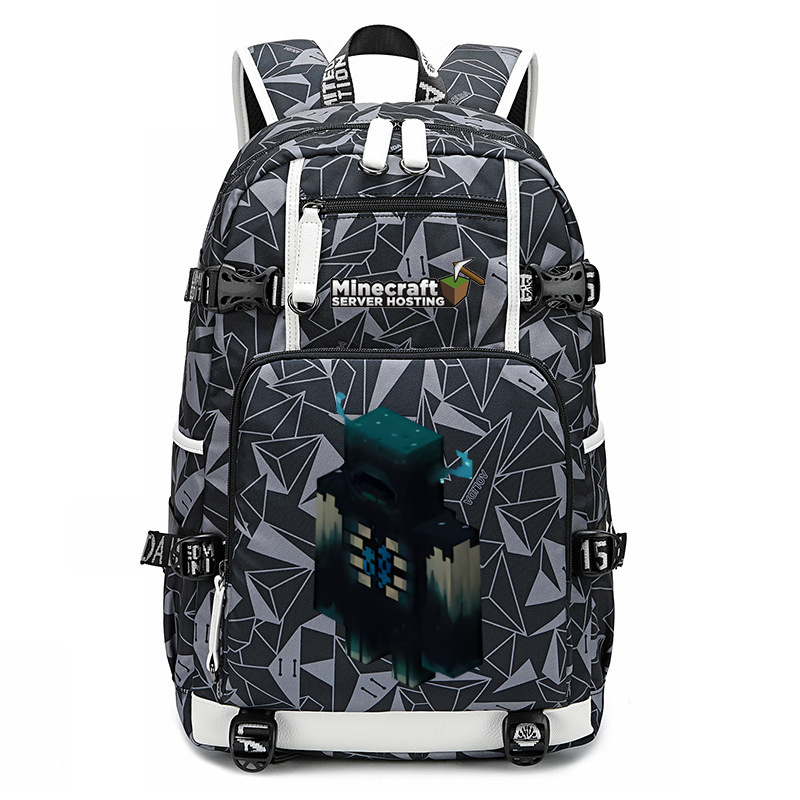 Cross border hot selling Minecraft game peripheral printed backpack outdoor large capacity travel bag Cross border hot selling Minecraft game peripheral printed backpack outdoor large capacity travel bag