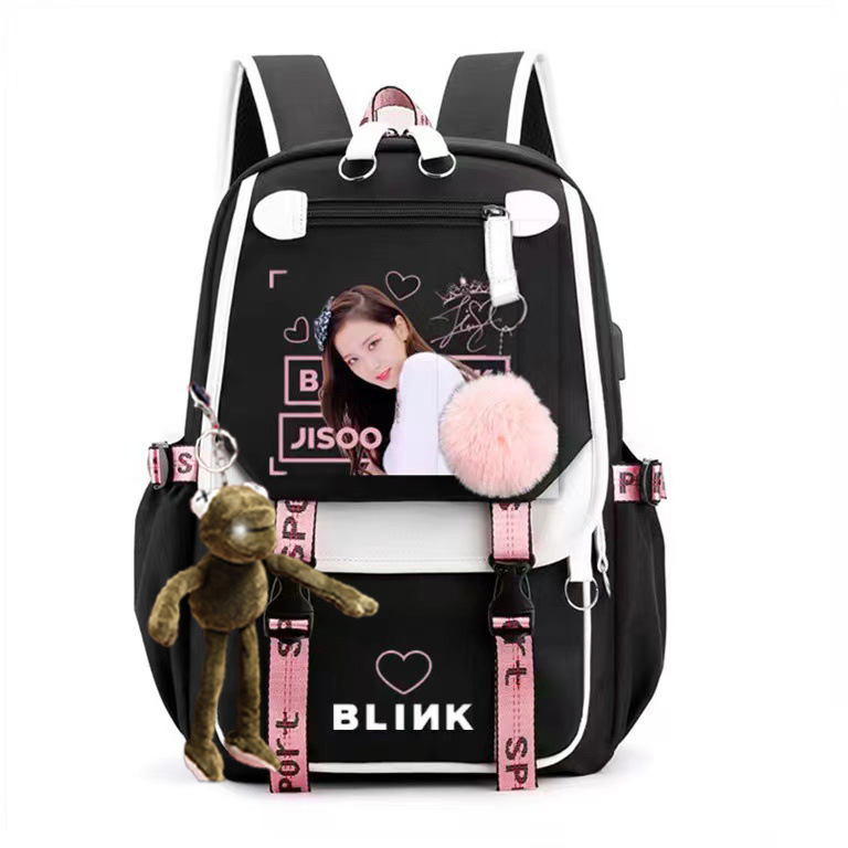 Junior high school student backpack, girls' casual simple backpack, contrasting canvas bag, multi-layer computer bag, men's bag, women's bag Junior high school student backpack, girls' casual simple backpack, contrasting canvas bag, multi-layer computer bag, men's bag, women's bag