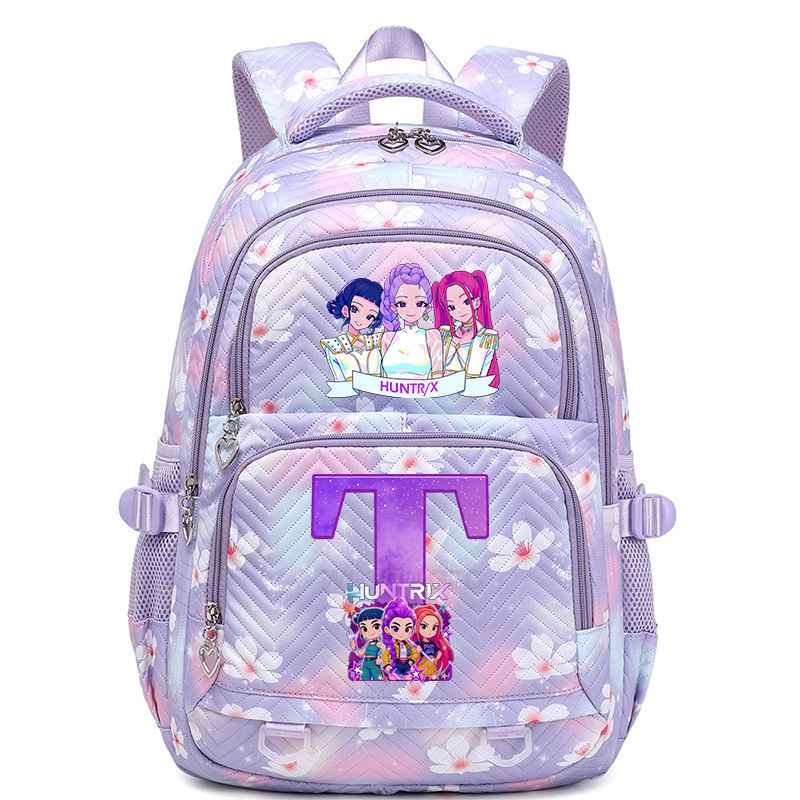 Cross border new witch hunting group letter print Korean version trendy backpack, lightweight and large capacity backpack for primary and secondary school students Cross border new witch hunting group letter print Korean version trendy backpack, lightweight and large capacity backpack for primary and secondary school students