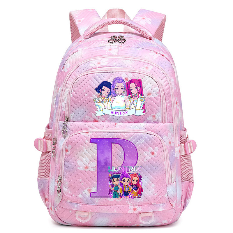 Cross border new witch hunting group letter print Korean version trendy backpack, lightweight and large capacity backpack for primary and secondary school students Cross border new witch hunting group letter print Korean version trendy backpack, lightweight and large capacity backpack for primary and secondary school students