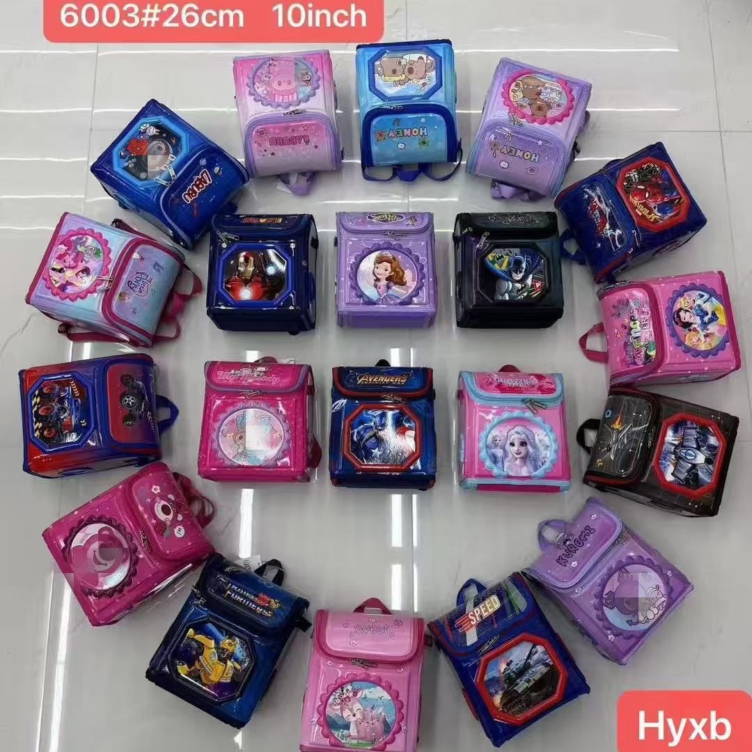 Kindergarten backpack PC hard shell small bag cute cartoon space bag fully open 2-6 year old children's bag cross-border fun