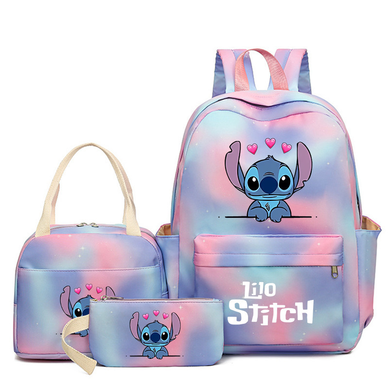 Cross border popular anime peripheral backpack, large capacity backpack for primary and secondary school students, backpack for children's meals, pencil case three piece set Cross border popular anime peripheral backpack, large capacity backpack for primary and secondary school students, backpack for children's meals, pencil case three piece set