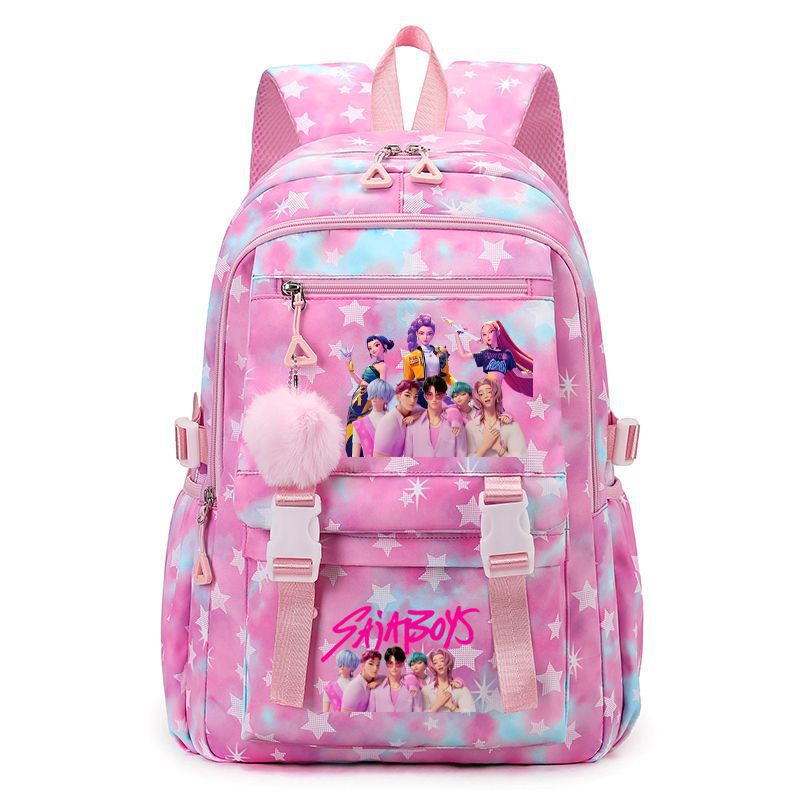 New KPOP Demon Hunters Movie Printed Backpack Student Campus Backpack New KPOP Demon Hunters Movie Printed Backpack Student Campus Backpack
