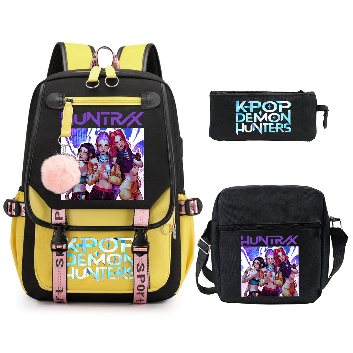 Witch Hunting Squad Printed Children's Fashion Backpack Cross border Large Capacity Casual Backpack Set for Primary and Secondary School Students Witch Hunting Squad Printed Children's Fashion Backpack Cross border Large Capacity Casual Backpack Set for Primary and Secondary School Students